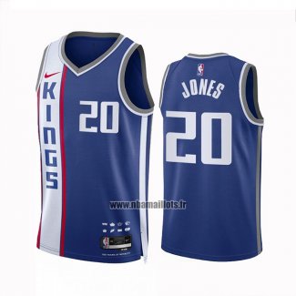 Maillot Sacramento Kings Colby Jones NO 20 Ville 2023-24 Bleu