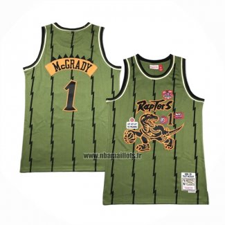 Maillot Toronto Raptors Tracy McGrady NO 1 Mitchell & Ness 1998-99 Vert