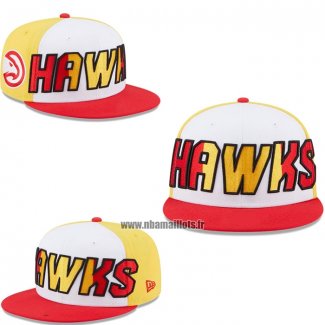 Casquette Atlanta Hawks 9FIFTY Blanc Jaune Rouge