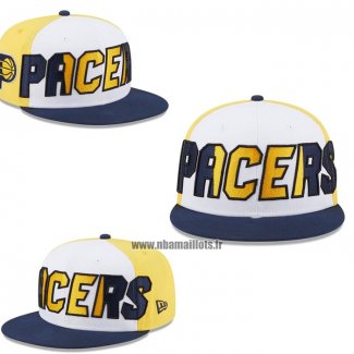 Casquette Indiana Pacers 9FIFTY Snapback Blanc Jaune Bleu