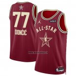 Maillot All Star 2024 Dallas Mavericks Luka Doncic NO 77 Rouge