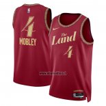 Maillot Cleveland Cavaliers Evan Mobley NO 4 Ville 2023-24 Rouge