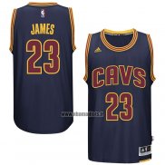 Maillot Cleveland Cavaliers LeBron James NO 23 Retro Bleu