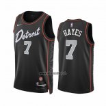 Maillot Detroit Pistons Killian Hayes NO 7 Ville 2023-24 Noir