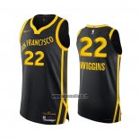 Maillot Golden State Warriors Andrew Wiggins NO 22 Ville Authentique 2023-24 Noir