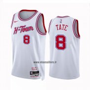 Maillot Houston Rockets Jae'sean Tate NO 8 Ville 2023-24 Blanc