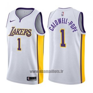 Maillot Los Angeles Lakers Kentavious Caldwell-pope No 1 Association 2017-18 Blanc