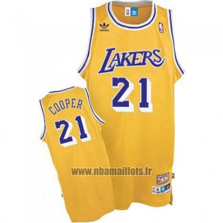 Maillot Los Angeles Lakers Michael Cooper No 21 Retro Jaune