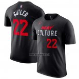 Maillot Manche Courte Miami Heat Jimmy Butler Ville 2023-24 Noir