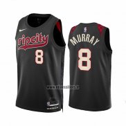 Maillot Portland Trail Blazers Kris Murray NO 8 Ville 2023-24 Noir