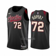 Maillot Portland Trail Blazers Rayan Rupert NO 72 Ville 2023-24 Noir