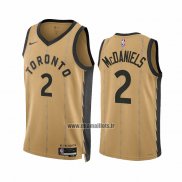 Maillot Toronto Raptors Jalen Mcdaniels NO 2 Ville 2023-24 Or