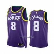 Maillot Utah Jazz Brice Sensabaugh NO 8 Classic 2023-24 Volet