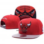 Casquette Chicago Bulls Mitchell & Ness Rouge Gris