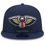 Casquette New Orleans Pelicans 2023 NBA Draft 9FIFTY Snapback Bleu