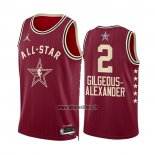 Maillot All Star 2024 Oklahoma City Thunder Shai-gilgeous Alexander NO 2 Rouge