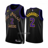 Maillot Los Angeles Lakers Jarred Vanderbilt NO 2 Ville 2023-24 Noir