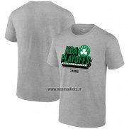 Maillot Manche Courte Boston Celtics 2024 NBA Playoffs Gris