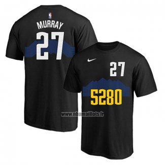 Maillot Manche Courte Denver Nuggets Jamal Murray Ville 2023-24 Noir