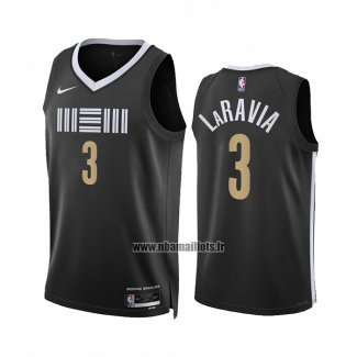 Maillot Memphis Grizzlies Jake Laravia NO 3 Ville 2023-24 Noir