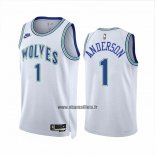 Maillot Minnesota Timberwolves Kyle Anderson NO 1 Classic 2023-24 Blanc