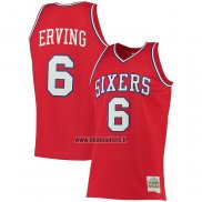 Maillot Philadelphia 76ers Julius Erving NO 6 Mitchell & Ness 1982-83 Rouge