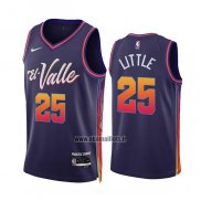 Maillot Phoenix Suns Nassir Little NO 25 Ville 2023-24 Volet