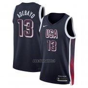 Maillot USA 2024 Bam Adebayo NO 13 Bleu