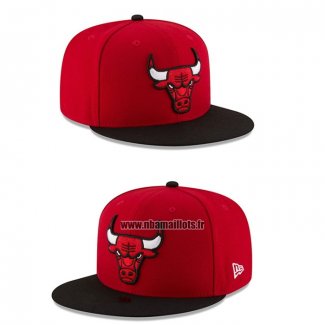 Casquette Chicago Bulls New Era 9FIFTY Adjustable Snapback Rouge Noir