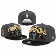 Casquette Milwaukee Bucks 2021 NBA Finals Champions Gris Noir