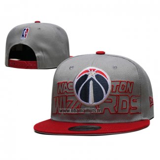 Casquette Washington Wizards 2023 NBA Draft 9FIFTY Snapback Rouge Gris