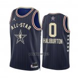 Maillot All Star 2024 Indiana Pacers Tyrese Haliburton NO 0 Bleu