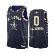 Maillot All Star 2024 Indiana Pacers Tyrese Haliburton NO 0 Bleu