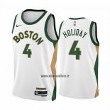 Maillot Boston Celtics Jrue Holiday NO 4 Ville 2023-24 Blanc