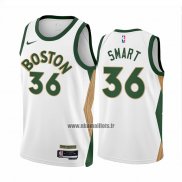 Maillot Boston Celtics Marcus Smart NO 36 Ville 2023-24 Blanc