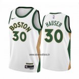 Maillot Boston Celtics Sam Hauser NO 30 Ville 2023-24 Blanc