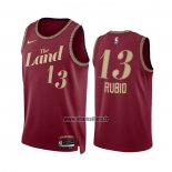 Maillot Cleveland Cavaliers Ricky Rubio NO 13 Ville 2023-24 Rouge
