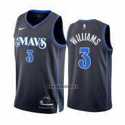 Maillot Dallas Mavericks Grant Williams NO 3 Ville 2023-24 Bleu