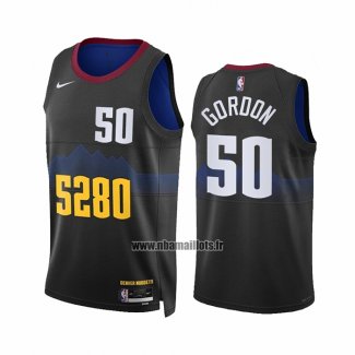 Maillot Denver Nuggets Aaron Gordon NO 50 Ville 2023-24 Noir