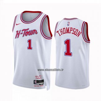 Maillot Houston Rockets Amen Thompson NO 1 Ville 2023-24 Blanc