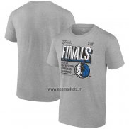 Maillot Manche Courte Dallas Mavericks 2024 Western Conference Champions Gris