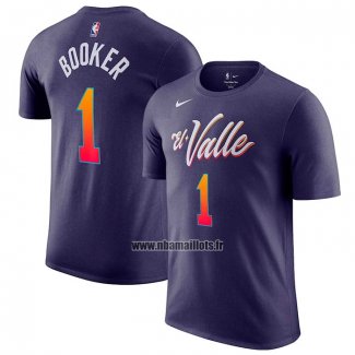 Maillot Manche Courte Phoenix Suns Devin Booker Ville 2023-24 Volet