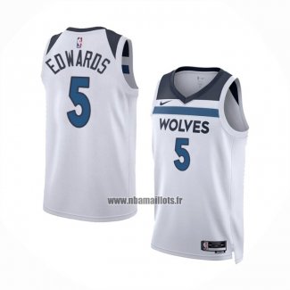 Maillot Minnesota Timberwolves Anthony Edwards NO 5 Association 2022-23 Blanc