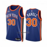 Maillot New York Knicks Julius Randle NO 30 Ville 2023-24 Bleu