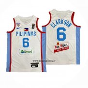 Maillot Philippine Jordan Clarkson NO 6 Jeux Olympiques 2024 Blanc