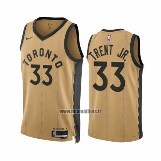 Maillot Toronto Raptors Gary Trent JR. NO 33 Ville 2023-24 Or