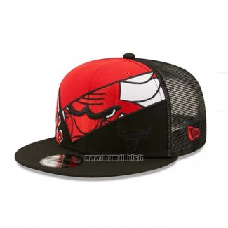 Casquette Chicago Bulls Criss Cross 9FIFTY Noir Rouge