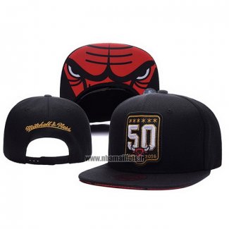 Casquette Chicago Bulls Mitchell & Ness 1966-2016 Noir