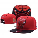 Casquette Chicago Bulls Mitchell & Ness Rouge Noir3