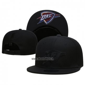 Casquette Oklahoma City Thunder Black On Black 9FIFTY Snapback Noir